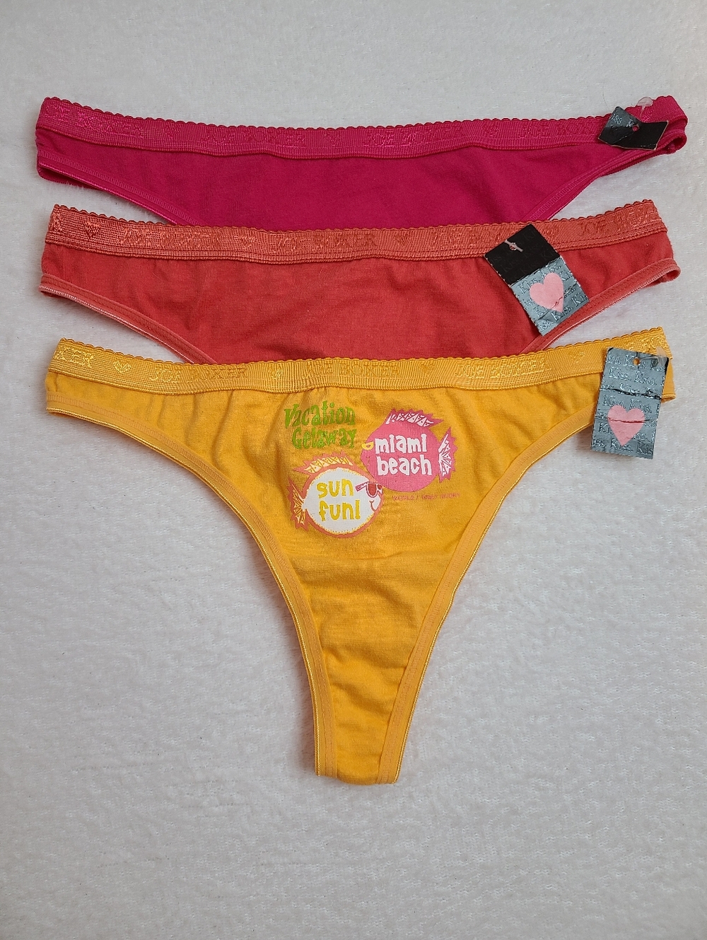 Vintage Y2K Joe Boxer 3pk Signature Cotton Classic Thong Panties Size M